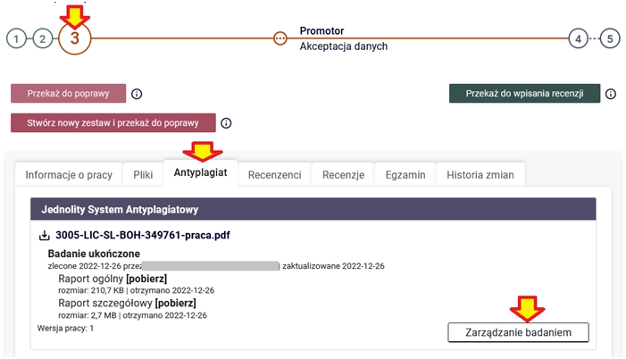 Zdjęcie obrazuje jak rozpocząć proces aktualizacji raportu w&nbsp;APD